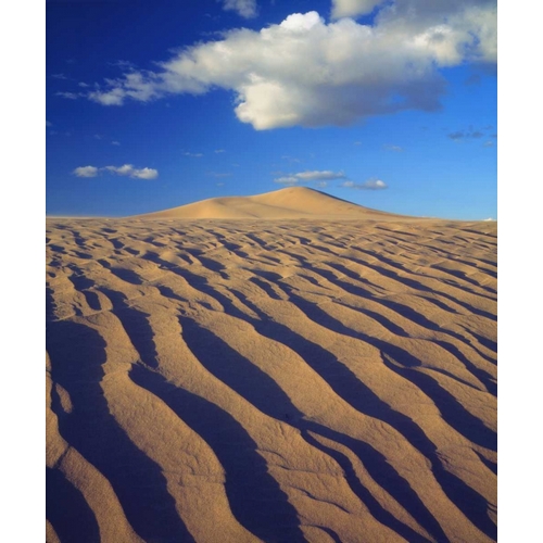 California, Dumont Dunes Sand Dunes and Clouds